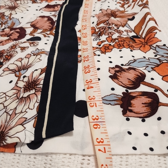 NWT Maeve By Anthropologie Floral Wrap Dress with Black Trim - Picture 5 of 14